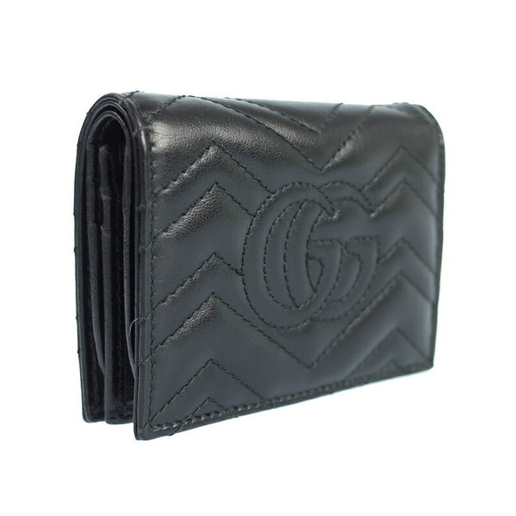 Gucci Case Bill Compartment GG Card Marmont and Coin Black - Picture 1 of 5